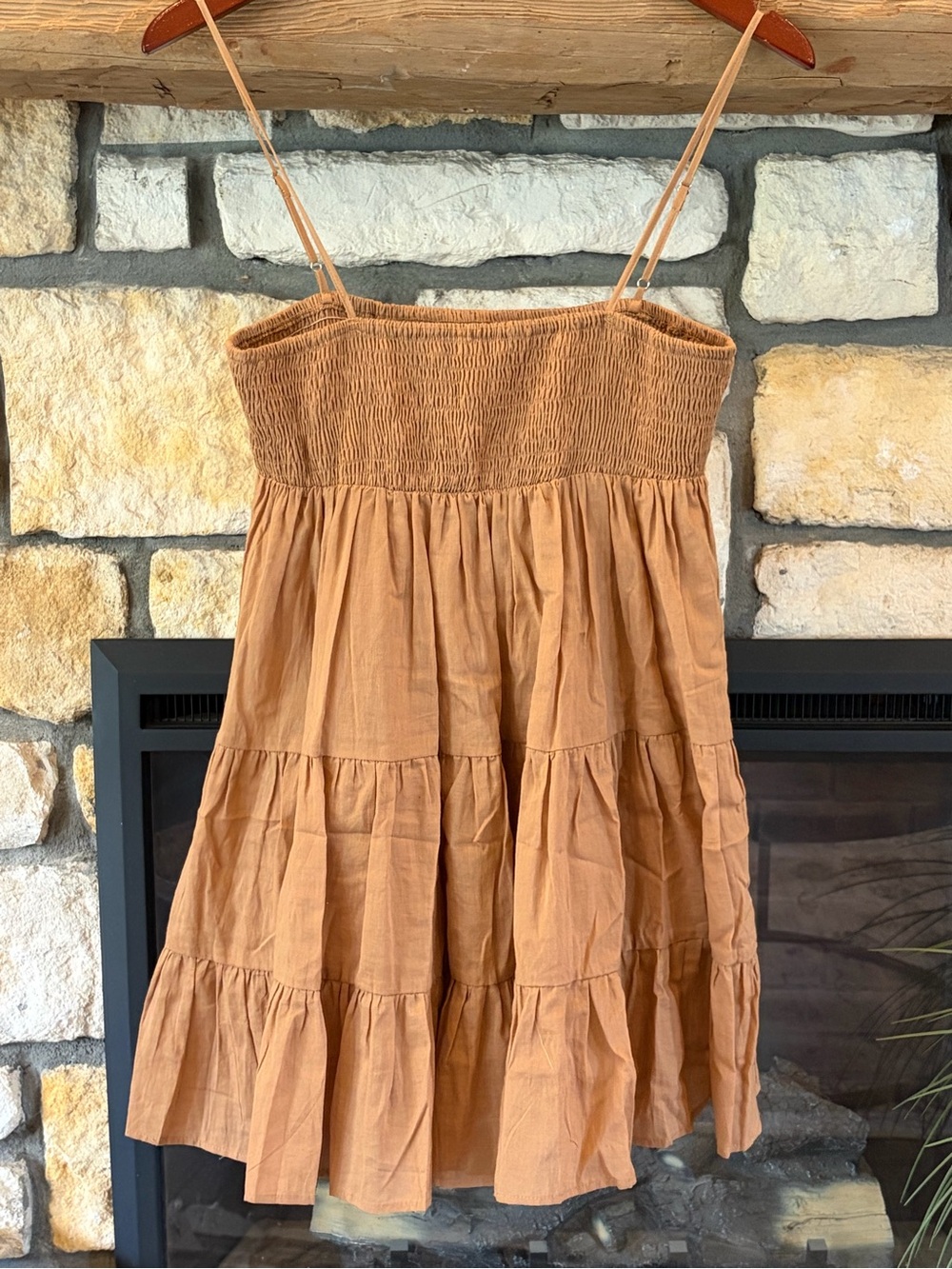 HYFVE smocked ruffle short dress. medium